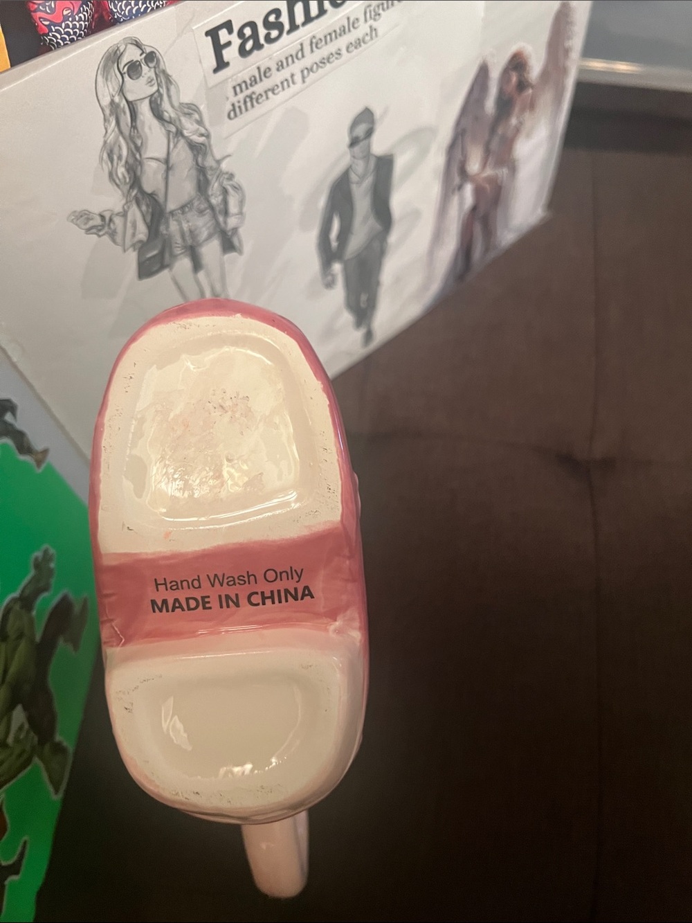 #2557**Pink Cowboy Boot Ceramic Mug with White Star Details - Picture 3 of 17